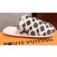 Louis Vuitton Monogram Mink Fur LV Suite Flat Mules White 2020