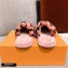 Louis Vuitton Monogram Mink Fur LV Suite Flat Mules Nude Pink 2020