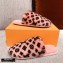 Louis Vuitton Monogram Mink Fur LV Suite Flat Mules Nude Pink 2020