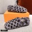Louis Vuitton Monogram Mink Fur Dreamy Flat Loafers Gray 2020