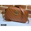 Gucci Diagonal GG Marmont Small Shoulder Camera Bag 447632 Leather Brown 2020