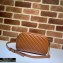 Gucci Diagonal GG Marmont Small Shoulder Camera Bag 447632 Leather Brown 2020