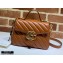 Gucci Diagonal GG Marmont Mini Top Handle Bag 583571 Brown 2020
