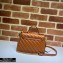 Gucci Diagonal GG Marmont Mini Top Handle Bag 583571 Brown 2020