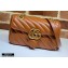 Gucci Diagonal GG Marmont Mini Shoulder Bag 446744 Brown 2020