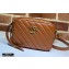 Gucci Diagonal GG Marmont Mini Shoulder Camera Bag 448065 Leather Brown 2020