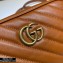 Gucci Diagonal GG Marmont Mini Shoulder Camera Bag 448065 Leather Brown 2020