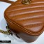 Gucci Diagonal GG Marmont Mini Shoulder Camera Bag 448065 Leather Brown 2020