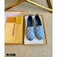 Louis Vuitton Monogram Starboard Flat Espadrilles Satin Blue 2020