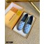 Louis Vuitton Monogram Starboard Flat Espadrilles Satin Blue 2020