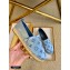 Louis Vuitton Monogram Starboard Flat Espadrilles Satin Blue 2020