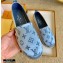 Louis Vuitton Monogram Starboard Flat Espadrilles Satin Blue 2020