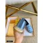 Louis Vuitton Monogram Starboard Flat Espadrilles Satin Blue 2020