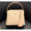 Prada Micro Saffiano Leather Matinée Bag 1BA286 Beige 2020