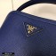 Prada Micro Saffiano Leather Matinée Bag 1BA286 Blue 2020
