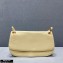 Prada Vintage Chain Shoulder Bag 6690 Fabric Beige 2020