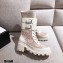 Gucci GG Canvas and Leather Boots Beige with Interlocking G 2020
