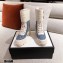 Gucci GG Canvas and Leather Boots Blue with Interlocking G 2020