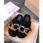 JW Anderson Shearling Chain Loafer Mules Black 2020