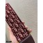 Dior Oblique Embroidered Velvet Shoulder Strap Burgundy 2020
