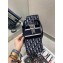 Dior Diorcamp Bag in Oblique Embroidered Velvet Blue 2020