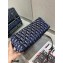 Dior Diorcamp Bag in Oblique Embroidered Velvet Blue 2020