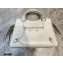 Balenciaga Neo Classic Small Top Handle Bag Crocodile Embossed Calfskin White 2020