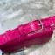 Balenciaga Hourglass Sling Bag Shoulder Bag Crocodile Embossed Calfskin Fuchsia