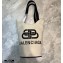Balenciaga Wave XS Tote Bag Printed Cotton Canvas White 2020