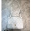 Balenciaga Quilting B. Medium Shoulder Bag White