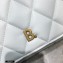 Balenciaga Quilting B. Medium Shoulder Bag White