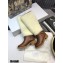 Dior Heel 3.5cm Calfskin and Shearling D-Furious Boots Dark Tan 2020