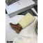 Dior Heel 3.5cm Calfskin and Shearling D-Furious Boots Dark Tan 2020