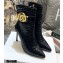 Dior Heel 9cm Croco Pattern Logo Ankle Boots Black 2020