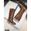 Dior Heel 3.5cm Calfskin and Shearling Lining D-Furious Boots Dark Tan 2020