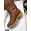 Dior Heel 3.5cm Calfskin and Shearling Lining D-Furious Boots Dark Tan 2020