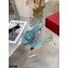 Valentino Heel 6.5cm VLogo Leather Mules Light Blue 2020