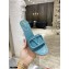 Valentino Heel 6.5cm VLogo Leather Mules Light Blue 2020
