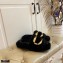 Stella Luna Fur Slide Sandals Black 2020