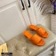 Louis Vuitton Heel 4cm Monogram Embossed Mules Orange 2020