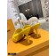 Louis Vuitton Heel 9.5cm Monogram Embossed Mules Yellow 2020