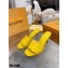 Louis Vuitton Heel 9.5cm Monogram Embossed Mules Yellow 2020