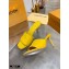 Louis Vuitton Heel 9.5cm Monogram Embossed Mules Yellow 2020