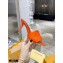 Louis Vuitton Heel 9.5cm Monogram Embossed Mules Orange 2020