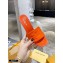 Louis Vuitton Heel 9.5cm Monogram Embossed Mules Orange 2020