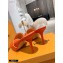 Louis Vuitton Heel 9.5cm Monogram Embossed Mules Orange 2020