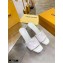 Louis Vuitton Heel 9.5cm Monogram Embossed Mules White 2020