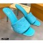 Louis Vuitton Heel 9.5cm Monogram Embossed Mules Sky Blue 2020
