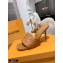 Louis Vuitton Heel 9.5cm Monogram Embossed Mules Brown 2020