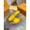 Louis Vuitton Heel 7.5cm Monogram Embossed Mules Yellow 2020